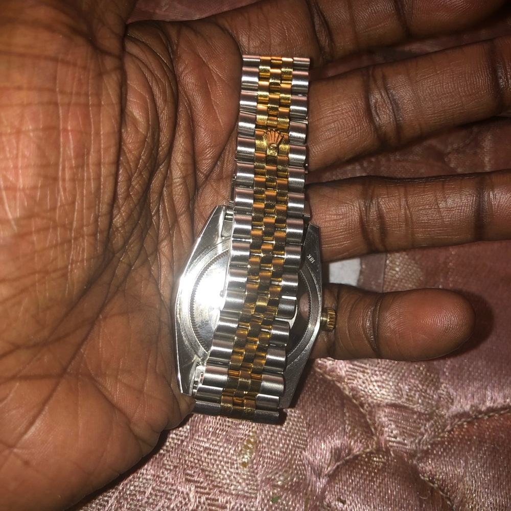 Cartier Brown and Gold Men's Glasses & Rolex black & gold watch looks gd